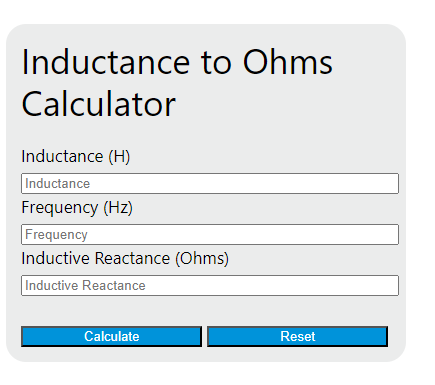 inductance to ohms calculator