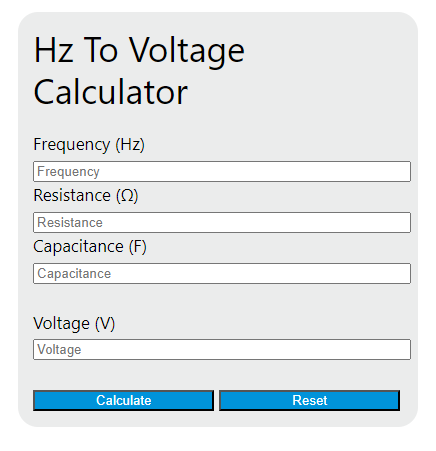 hz to voltage calculator