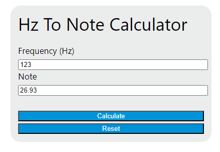 hz to note calculator