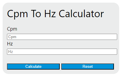 cpm to hz calculator