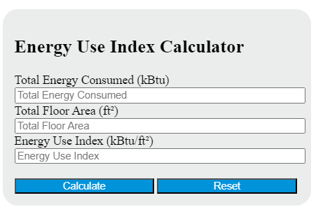 energy use index calculator