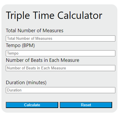 triple time calculator