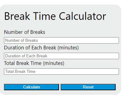 break time calculator