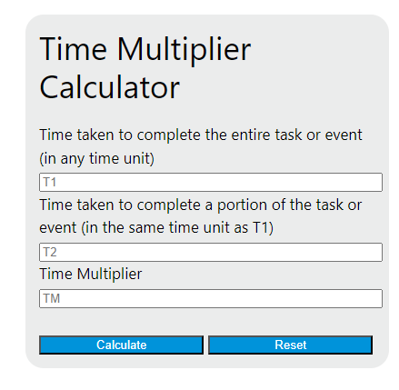time multiplier calculator