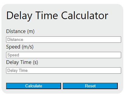 delay time calculator