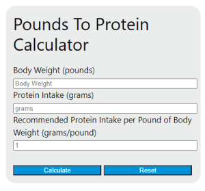 Pounds To Protein Calculator - Daily Protein Target - Calculator Academy