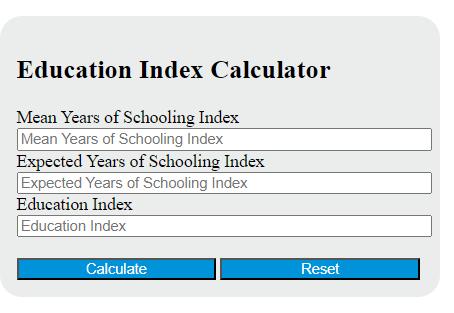 education index calculator