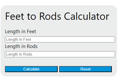 feet to rods calculator