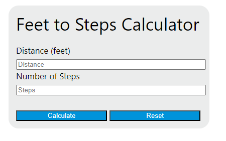 feet to steps calculator