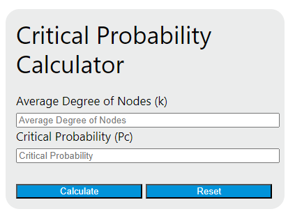 critical probability calculator