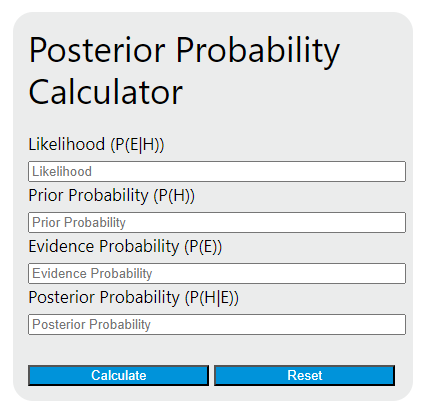 posterior probability calculator