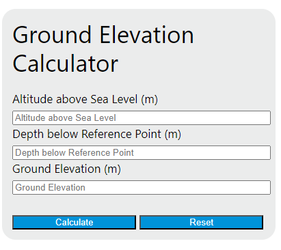 ground elevation calculator