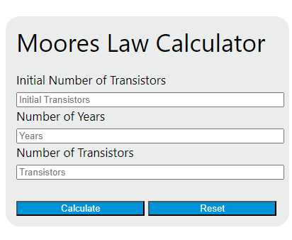 moores law calculator