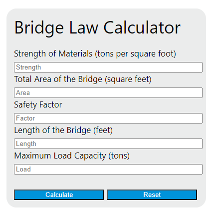 bridge law calculator