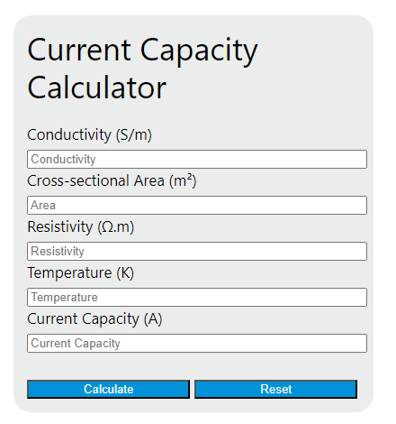 current capacity calculator
