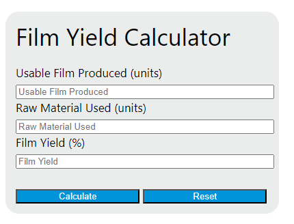film yield calculator
