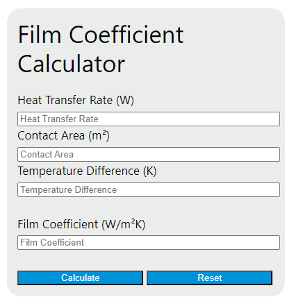 film coefficient calculator