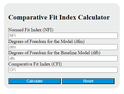 comparative fit index calculator