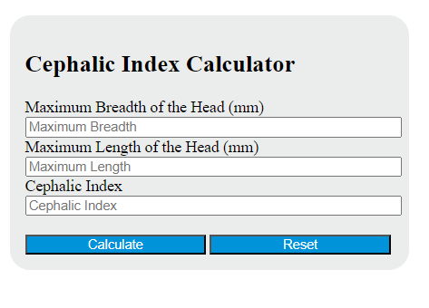 cephalic index calculator