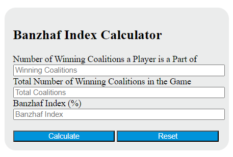 banzah index calculator