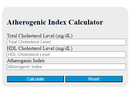 atherogenic index calculator