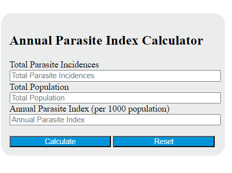 annual parasite index calculator