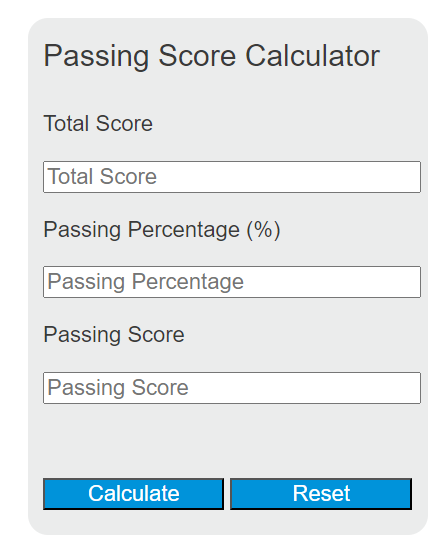 passing score calculator