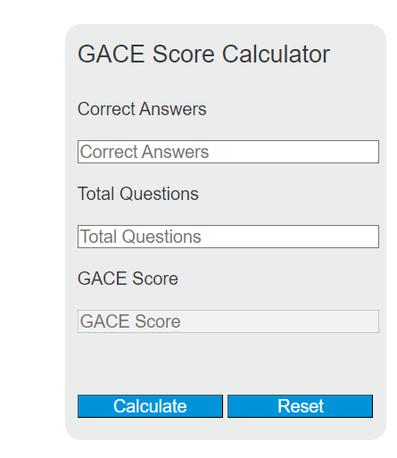 gace score calculator