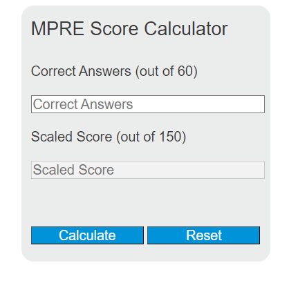 mpre score calculator