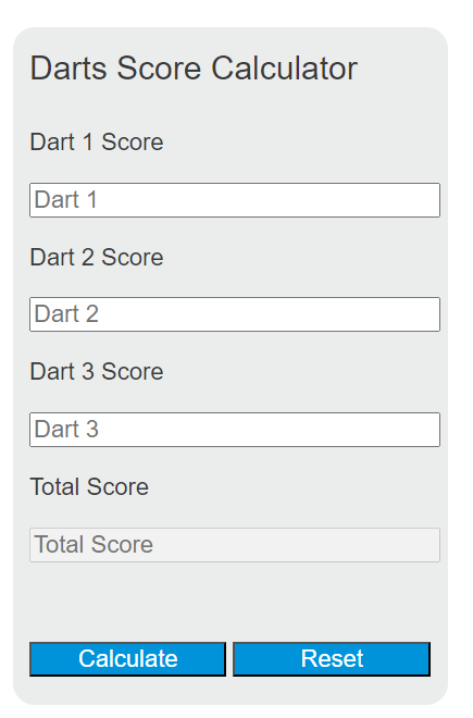 darts score calculator