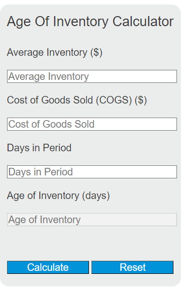 age of inventory calculator