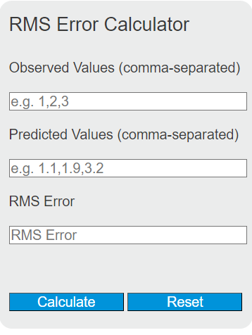 rms error calculator