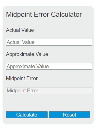 midpoint error calculator