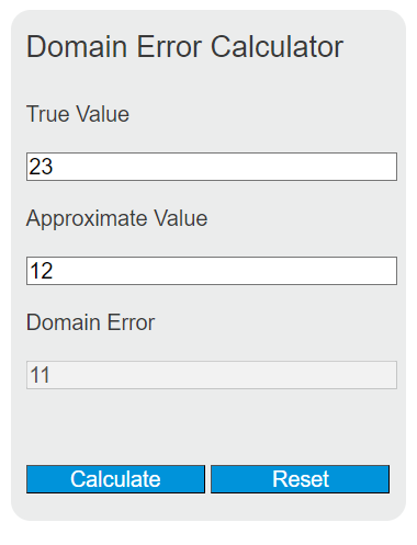 domain error calculator
