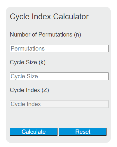 cycle index calculator