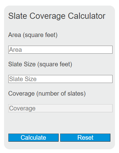 slate coverage calculator
