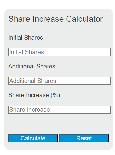 share increase calculator