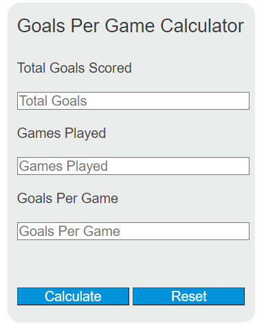 goals per game calculator