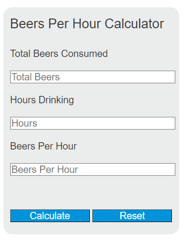 beers per hour calculator