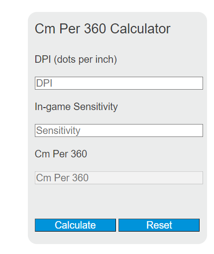 cm per 360 calculator