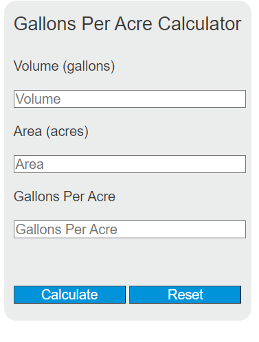 gallons per acre calculator