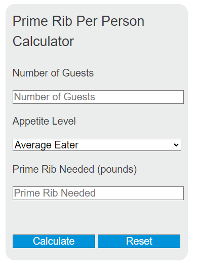 prime rib per person calculator