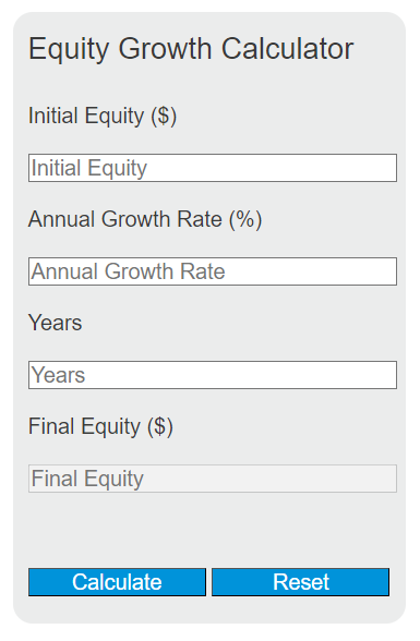 equity growth calculator