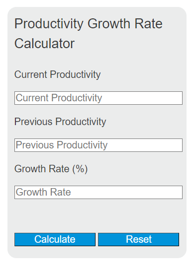 productivity growth rate calculator