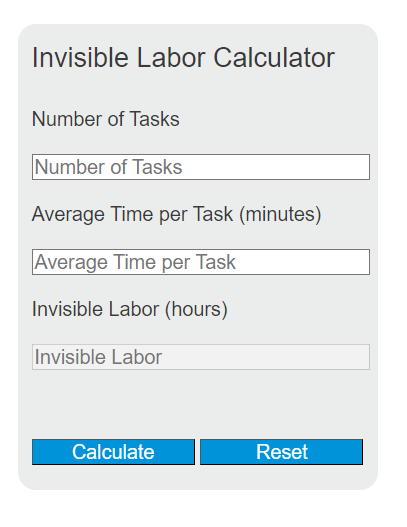 invisible labor calculator