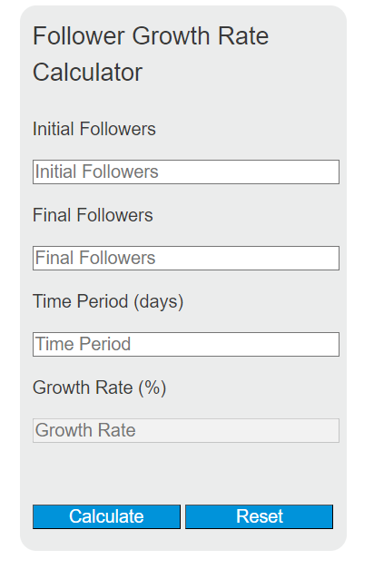 follower growth rate calculator