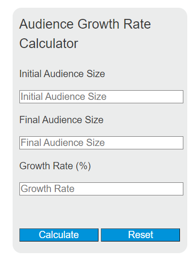 audience growth rate calculator