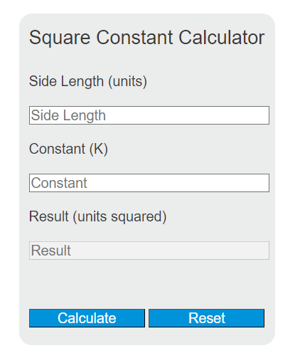 square constant calculator