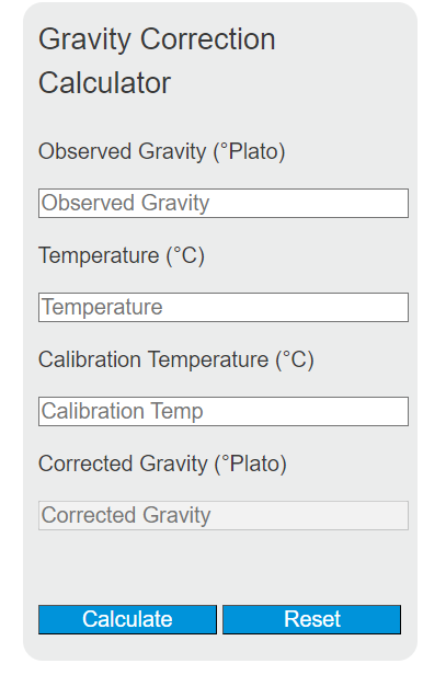 Gravity Correction Calculator