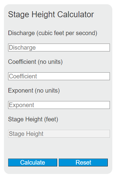 stage height calculator